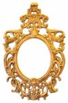 Gold Ornate Oval Frame Stock Photo
