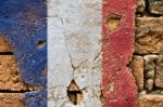 Grunge Flag Of France Stock Photo