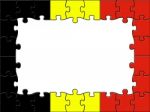 Belgium Jigsaw Means Blank Space And Copy Stock Photo