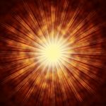 Brown Sun Background Means Shining Beams And Rays Stock Photo