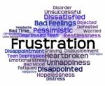 Frustration Word Means Wordclouds Vexed And Infuriated Stock Photo