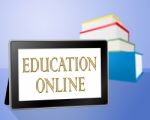Education Online Means Web Site And Book Stock Photo