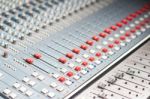 Detailed Professional Audio Mixer Stock Photo