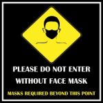Wear Face Covering Sign Stock Photo