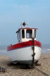 Fishing Boat On The Beach At Dungeness Stock Photo
