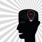 Brain Idea And Light Bulb Stock Photo