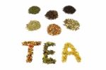 Word Tea With Various Flavors Stock Photo