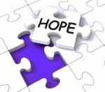 Hope Puzzle Showing Faith And Prayers Stock Photo