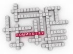 3d Commodity Concept Word Cloud Stock Photo