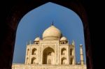 Taj Mahal, Blue Sky, Travel To India Stock Photo