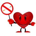Heart Smilie With No Smoking Sign Stock Photo