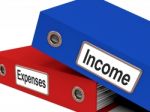 File With Income And Expenses Word Stock Photo