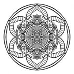 Outline Mandala Decorative Round Ornament, Hand Drawn Style - Ve Stock Photo