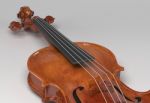 Classical Violin On Grey Background Stock Photo