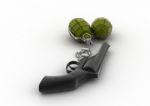 Gun With Grenade Stock Photo