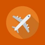 Travel Flat Icon. Plane Stock Photo