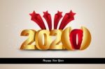 2020 Celebration Concept With Golden Text Design,  New Year Coming Soon Stock Photo