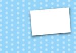 Blank Card On Blue Dot Background Stock Photo