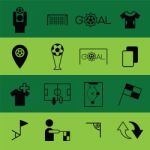 Soccer Flat Icon  Illustration Stock Photo