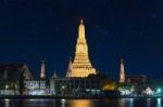 Bangkok, Thailand, 27 Dec 2017 - Night Time View Of Wat Arun (temple) Stock Photo