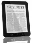 Tablet PC With Business News Stock Photo