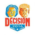 Clinton Versus Trump Decision 2016 Stock Photo