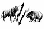 Bearish And Bullish Market Stock Photo