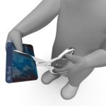 Credit Card Shows Cut Spend And Payment 3d Rendering Stock Photo