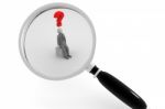 Magnifying Glass Question Mark Red Search Stock Photo