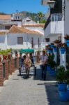 Mijas, Andalucia/spain - July 3 : View Of A Donkey Taxi In Mijas Stock Photo