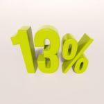 Percentage Sign,13 Percent Stock Photo