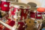 Dark Red Grunge Drum Set Stock Photo