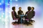 3d People In Business Meeting Stock Photo
