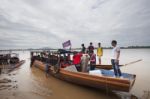 Champasak Laos - Nov22 - Group Of Tourist On Mekong River Passen Stock Photo