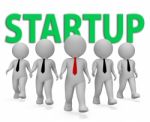 Startup Businessmen Indicates Self Employed And Entrepreneur 3d Stock Photo