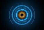 Technology Abstract Eye Circle Radar  Background Stock Photo