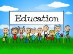 Education Banner Indicates Toddlers Kid And Learning Stock Photo