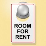Room For Rent Indicates Place To Stay And Booking Stock Photo