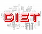 Diet Words Indicates Lose Weight And Dieting Stock Photo