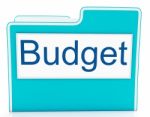 File Budget Indicates Expenditure Document And Cost Stock Photo
