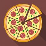 Pizza In Flat Style Stock Photo