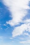 Blue Sky With Clouds,natural Sky Composition For Background Stock Photo