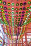 Colorful Lanterns On Buddha's Birthday, Korea Stock Photo
