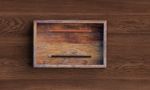 Wooden Box On Table Stock Photo