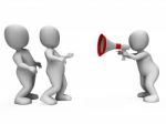 Megaphone Character Shows Motivation Leadership And Do It Stock Photo