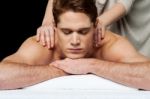 Massage Gives Me More Relaxation Stock Photo