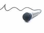 Microphone On White Stock Photo