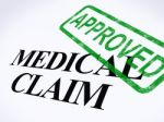 Medical Claim Approved Stamp Stock Photo