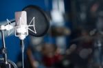 Professional Condenser Studio Microphone Stock Photo