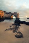 Beautiful Albandeira Beach, Algarve, Portugal Stock Photo